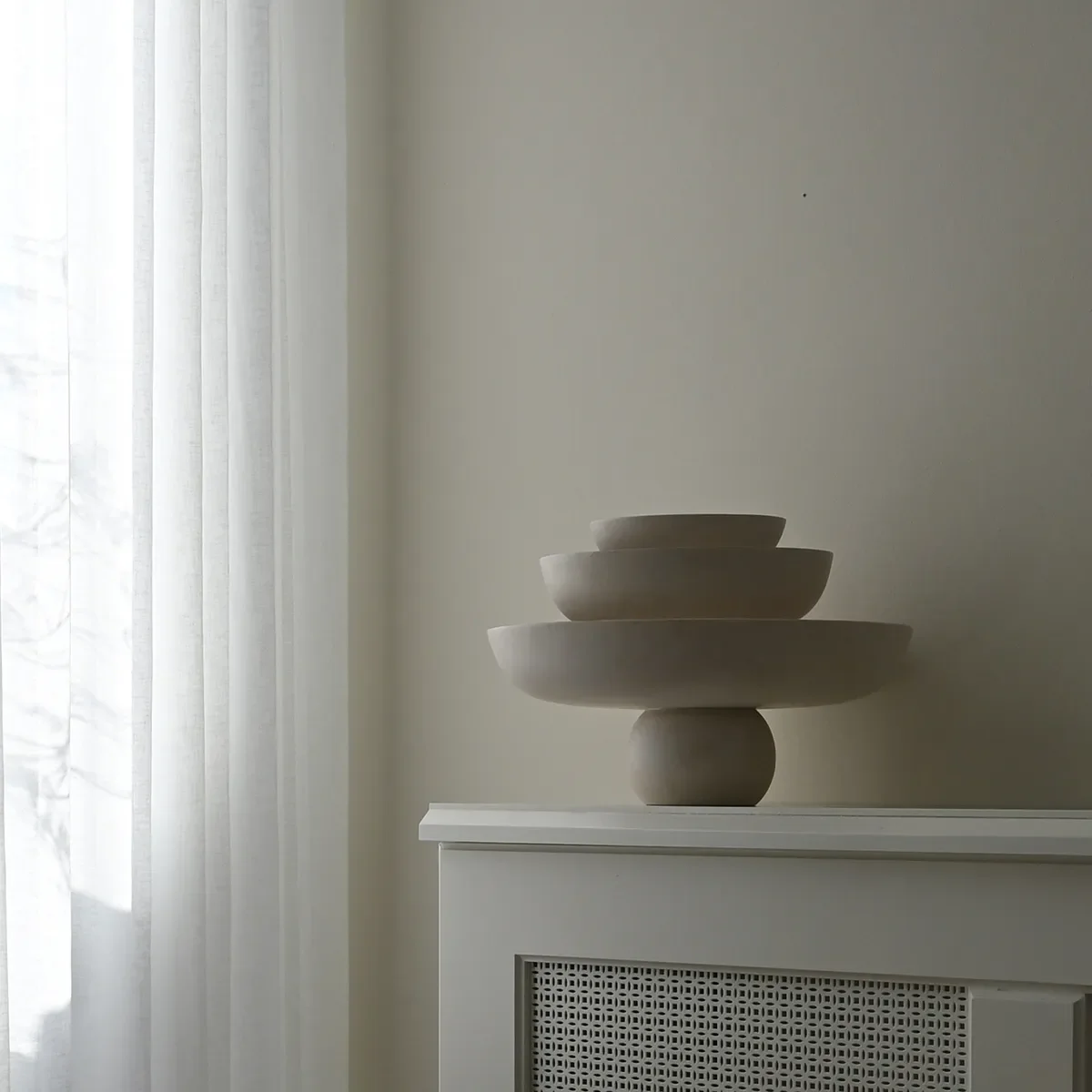 Håndmalet dekorationsskål Baburu Medio Birch Ø 30 cm