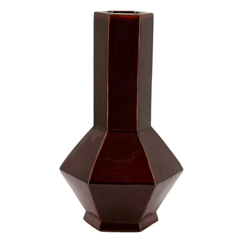 By-Boo, Axis large Vase 28x25x47 cm Lertøj dark red