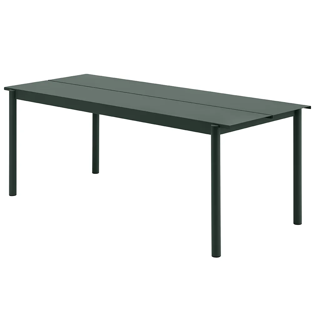 Muuto, Linear Steel Spisebord 200X75 cm Dark Green