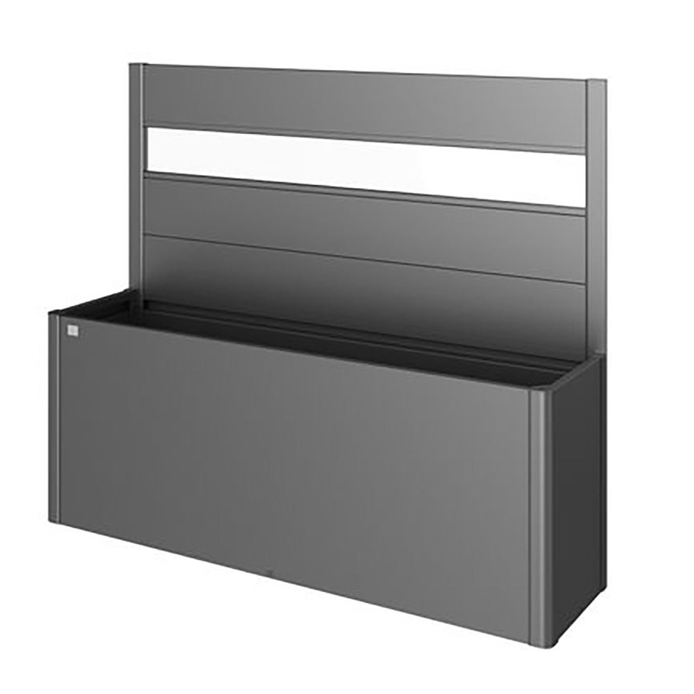 Biohort, Skærm til plantebed 4x1 m med akrylglas metallic