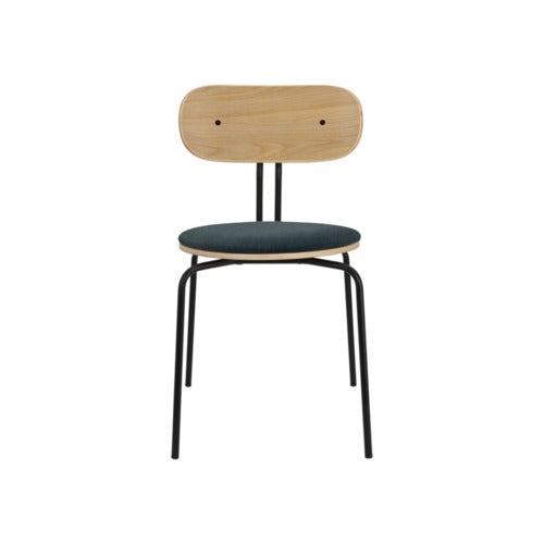Curious Spisestol Eg/Sort Metal Quantum Blue