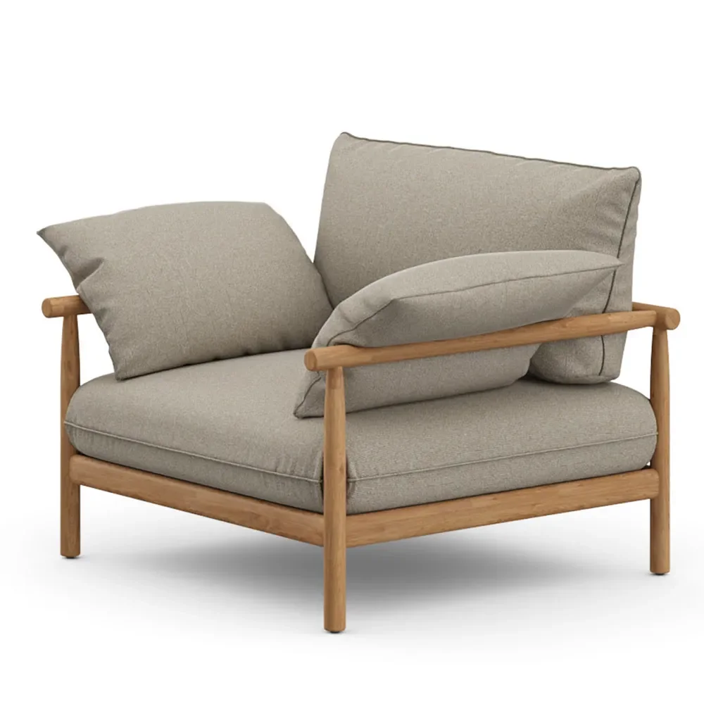 Dedon, TIBBO loungestol XL BQ5 teak 0205 vulcano matte 0122