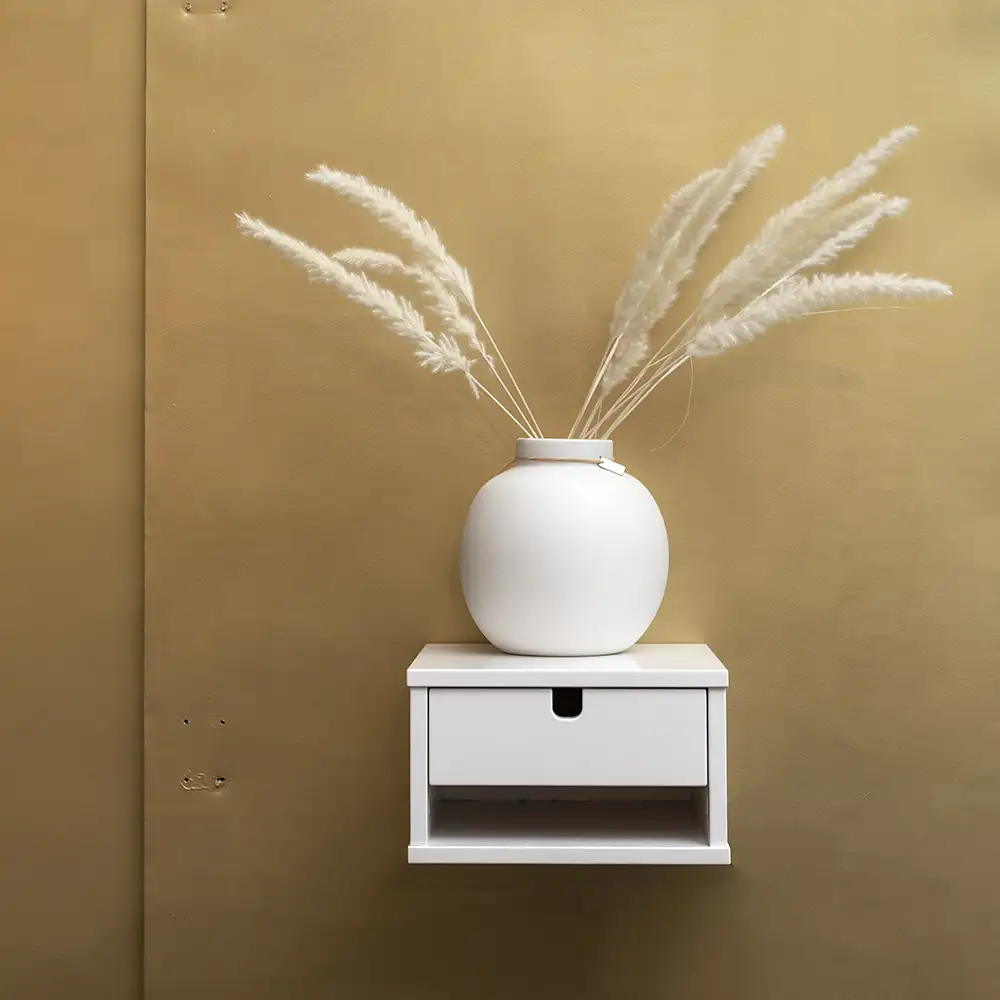 Klinte Væghængt sengebord hvid