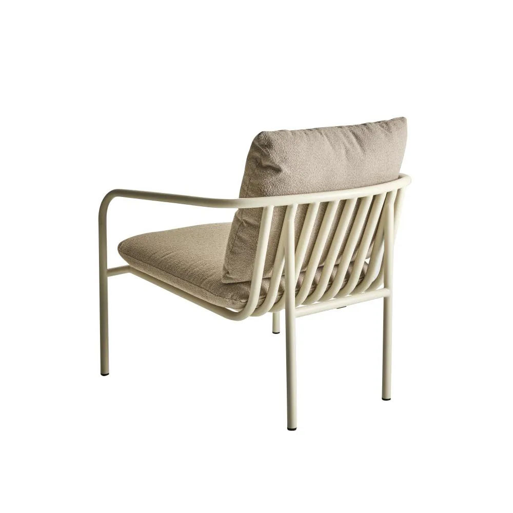 Bendt Lænestol Teddy Beige/Pearl White