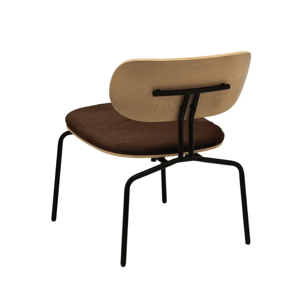 Curious lLounge Chair Eg/Sort Teddy Brown