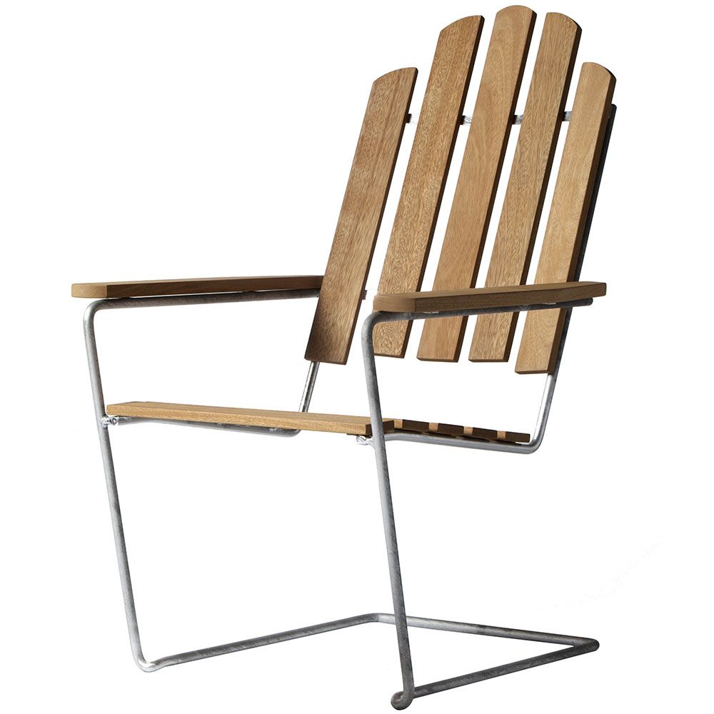 A3 solstol Olieret Eg Grythyttan Stålmöbler