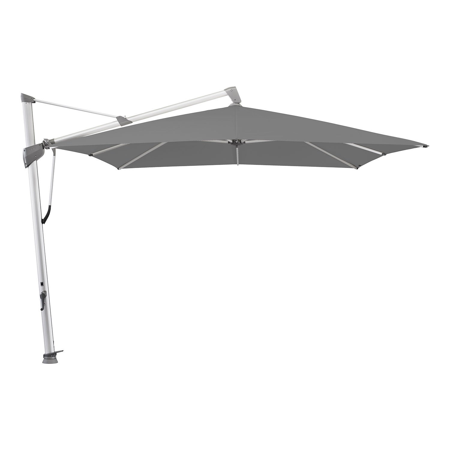 Sombrano S+ Frithængende Parasol 300x300 cm Kat.4 Anodiseret Alu/420 Smoke Glatz