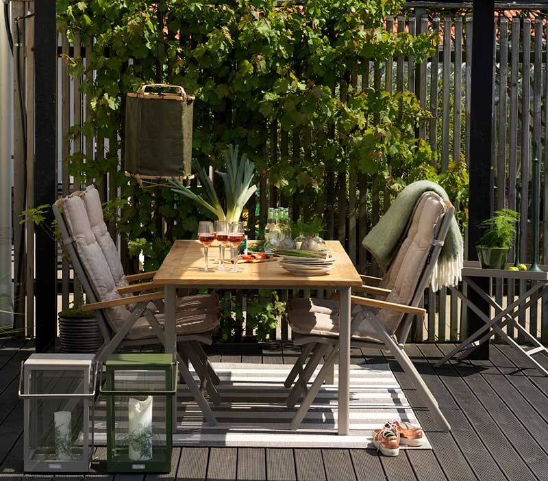 Lyon Spisebord 92x194-252 cm Khaki/Teak Brafab