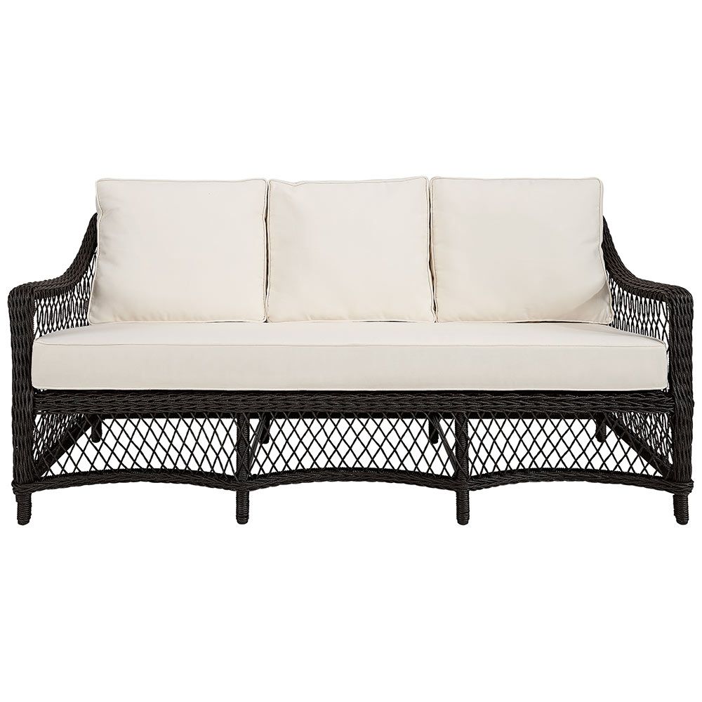 Marbella Sofa Sort Snoet Polyrattan Ekskl. Hynde Artwood