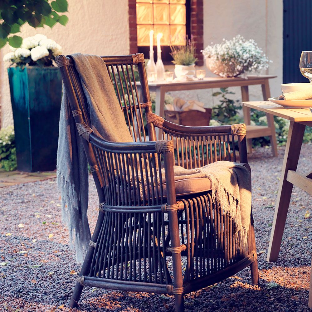 Bonete Stol/Karmstol Grå Rattan Brafab