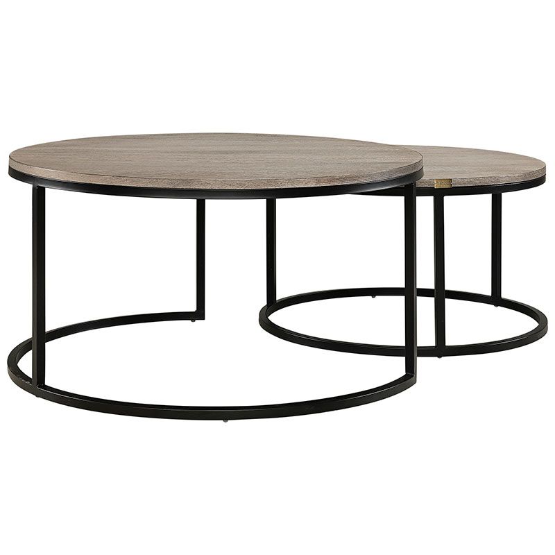 Mason Sofabord 2 Dele Antikgrå Artwood