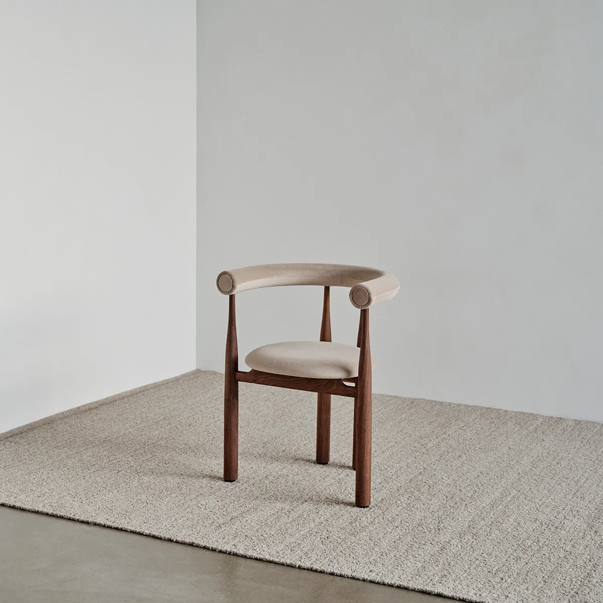 Polstret Spisebordsstol Bukowski Black Wooly