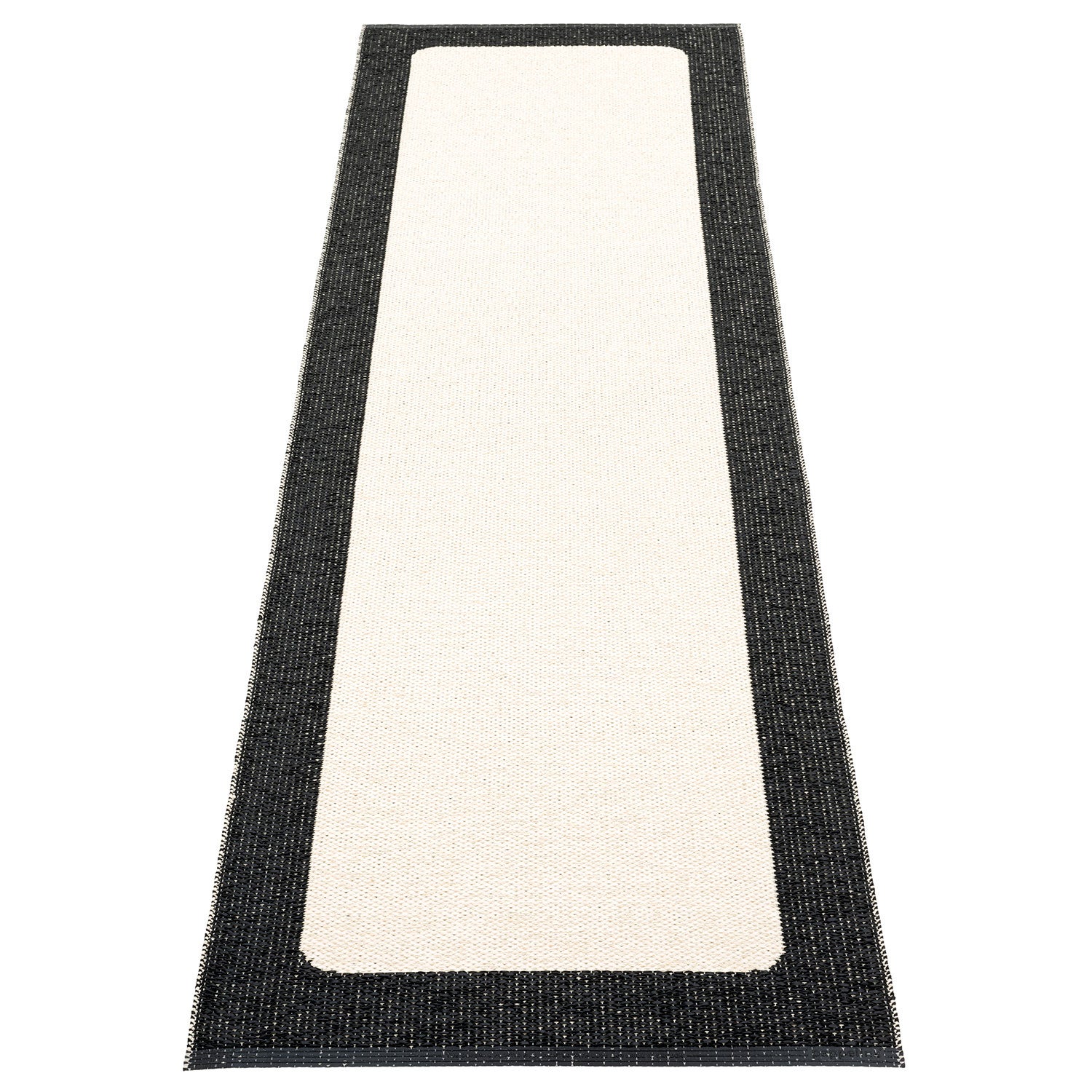 Pappelina, Ilda tæppe 70x240 cm black / vanilla