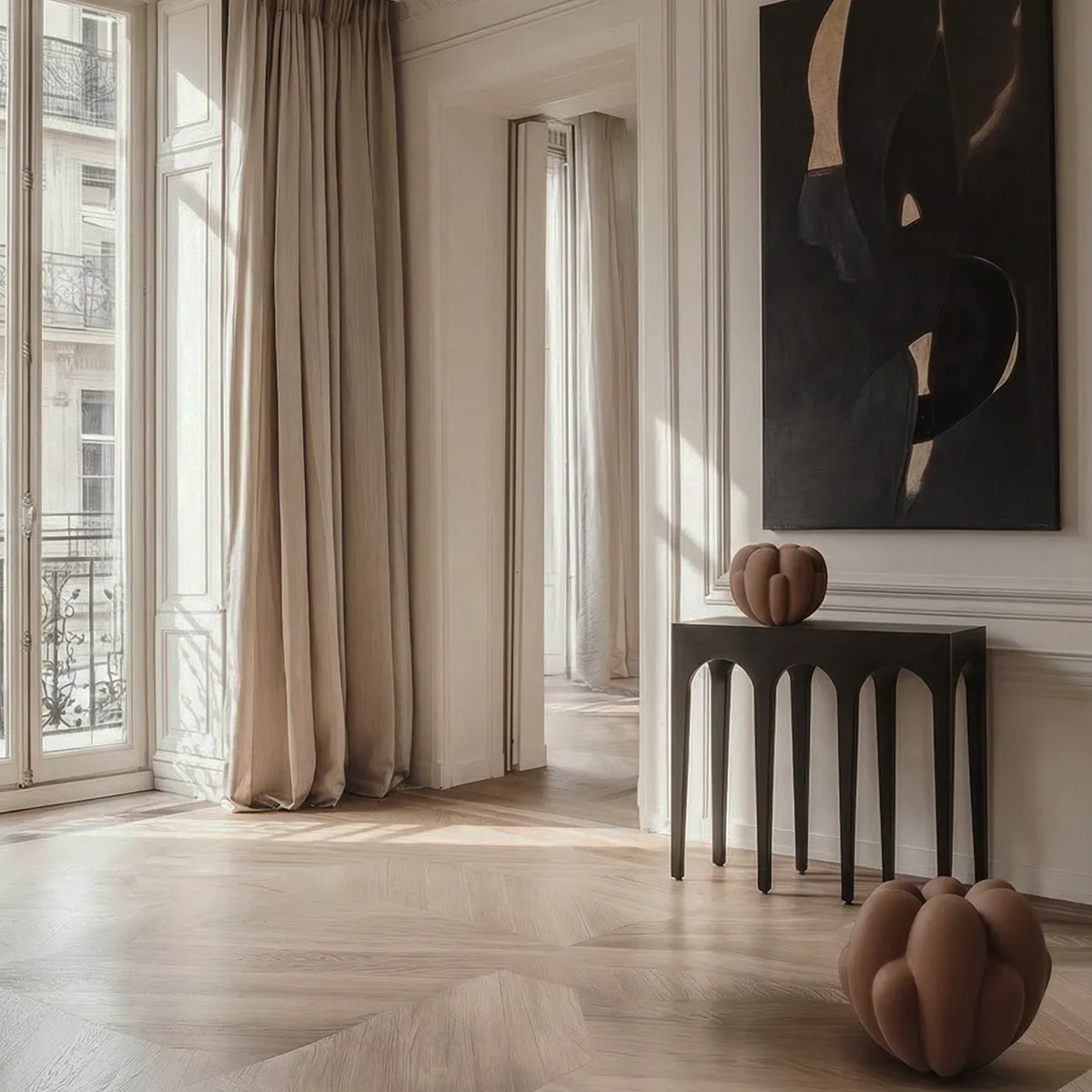 Bow Konsolbord, lille - Coffee Black Oak