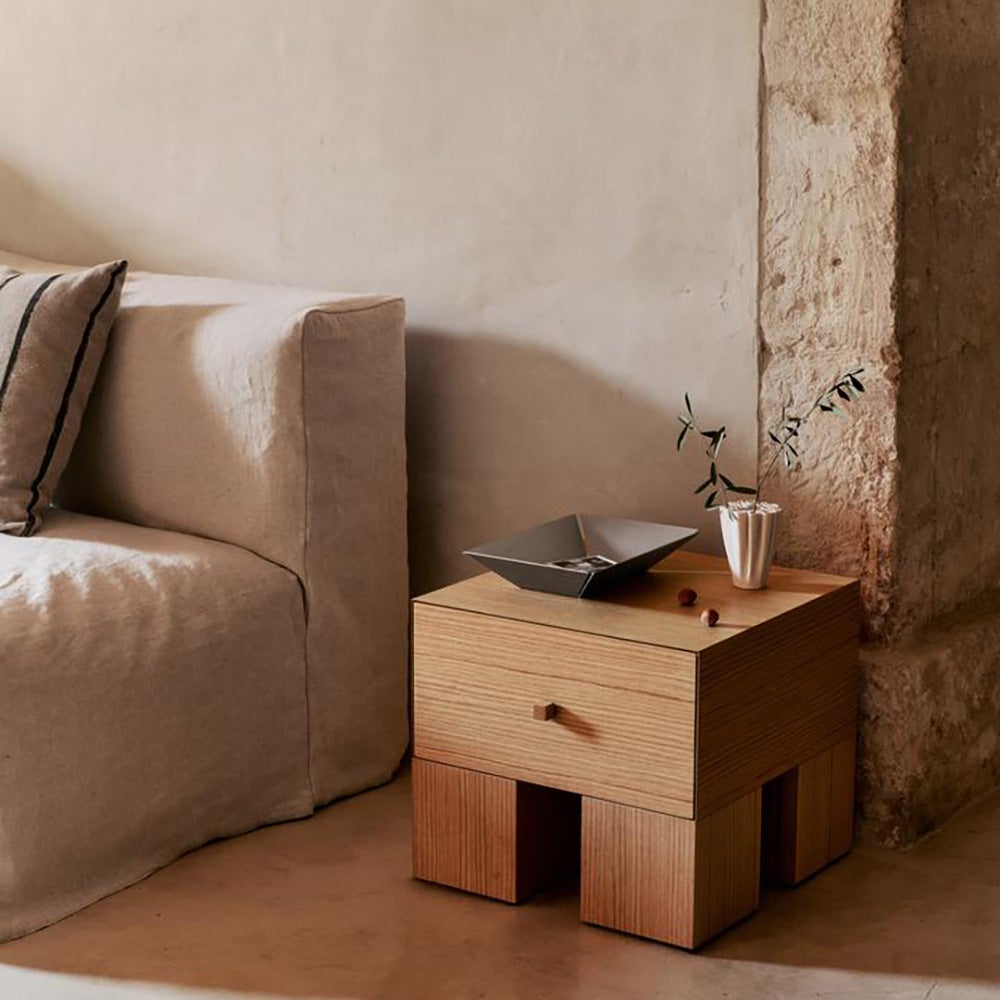  Kuben sengebord 1x1 - Natur Egefiner