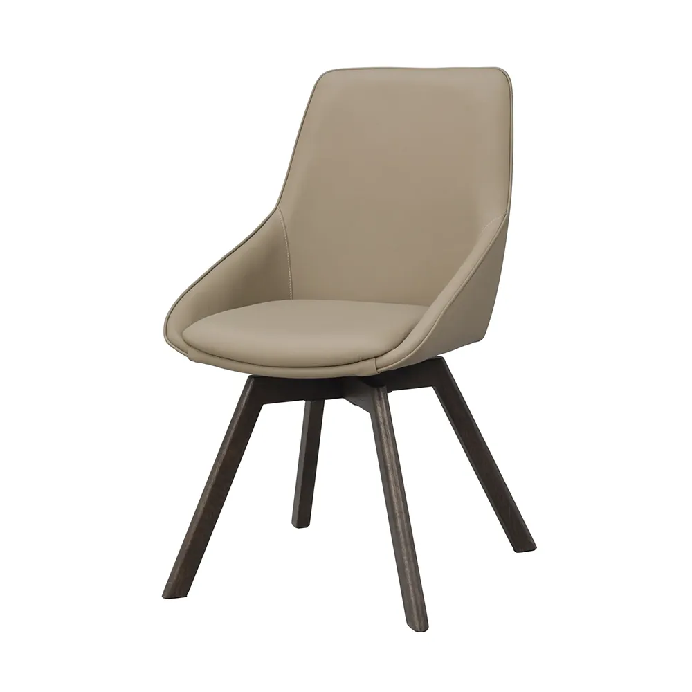 Rowico Home, Alison stol beige læder/brune ben i eg