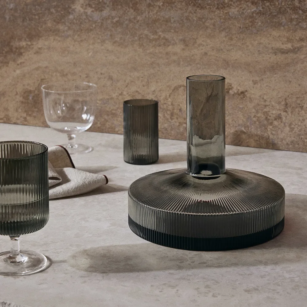 Ripple Vinkaraffel - Smoked Grey