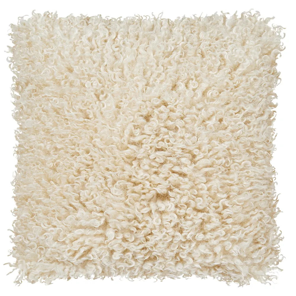 Wooly pyntepude 45x45 cm Beige