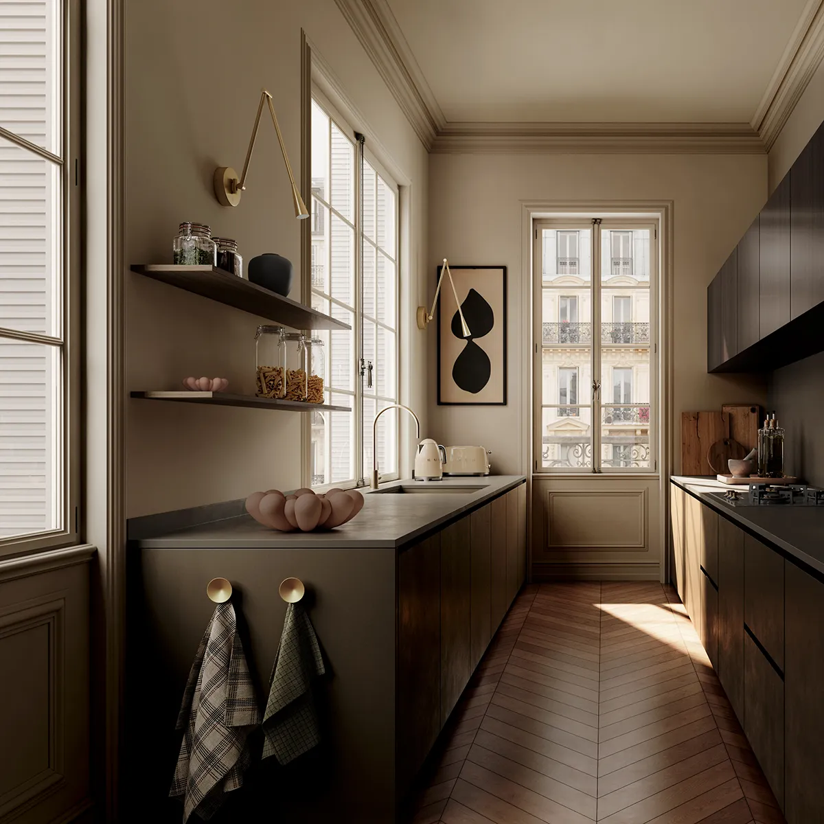 Håndlavet Dekorationsskål Bloom Almond Ø 28,5 cm
