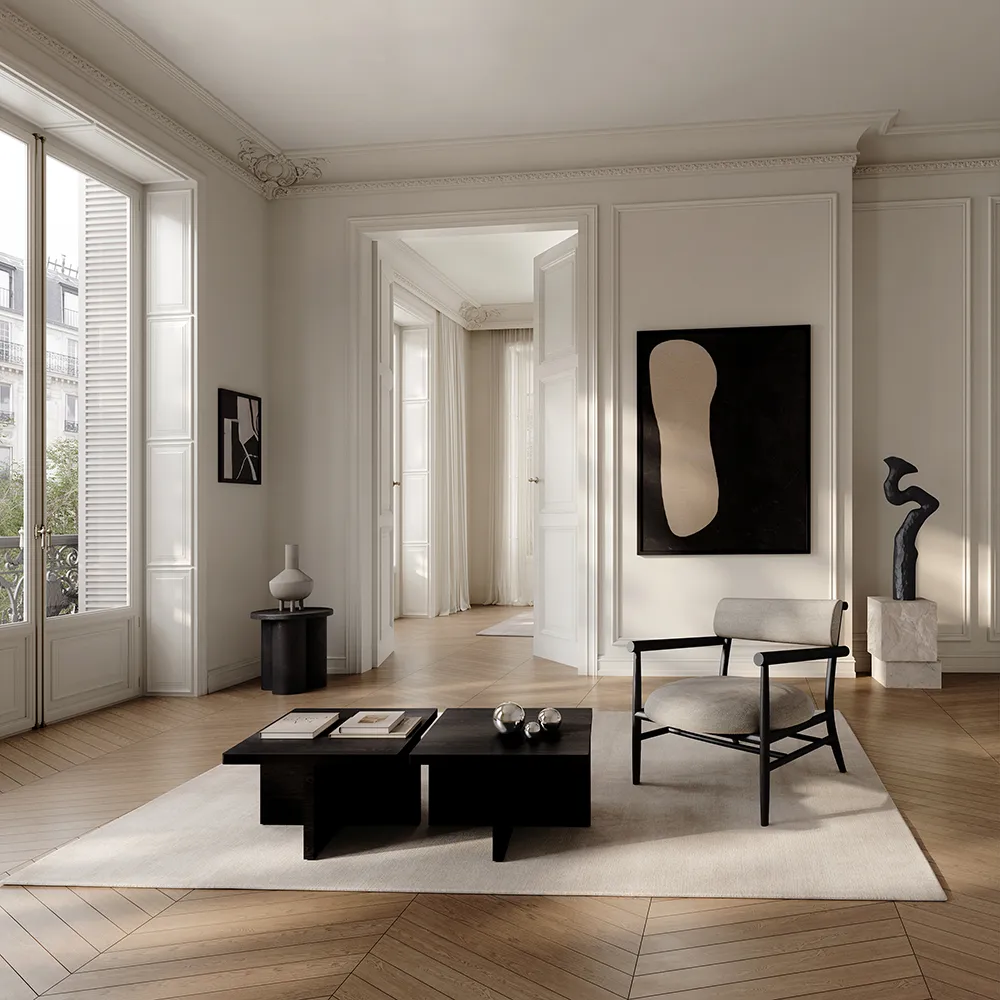 Big Foot sofabord højt - Kaffe