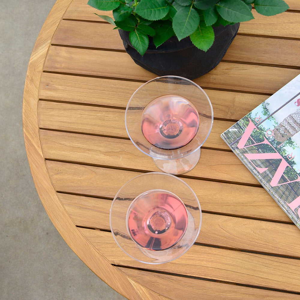 Lounge-sofabord 80 cm teak