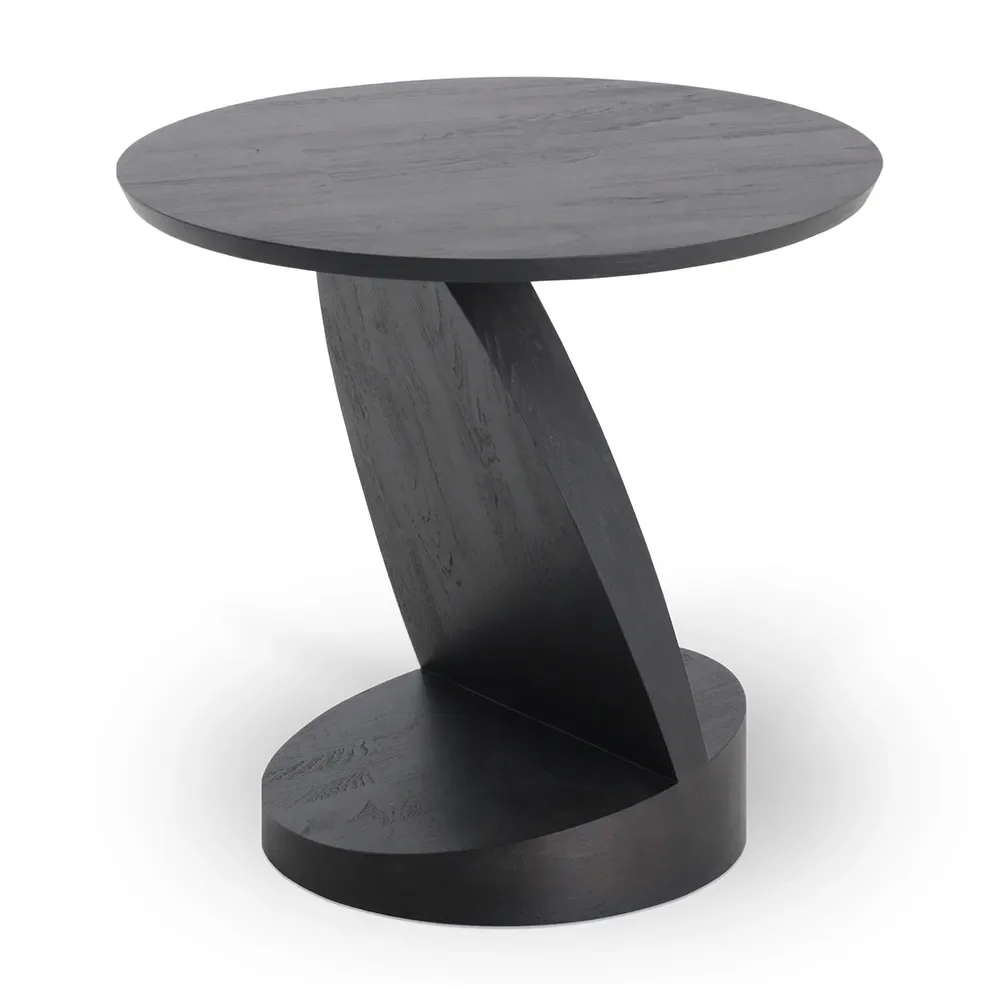 Oblic Side Table Sortlakeret teak