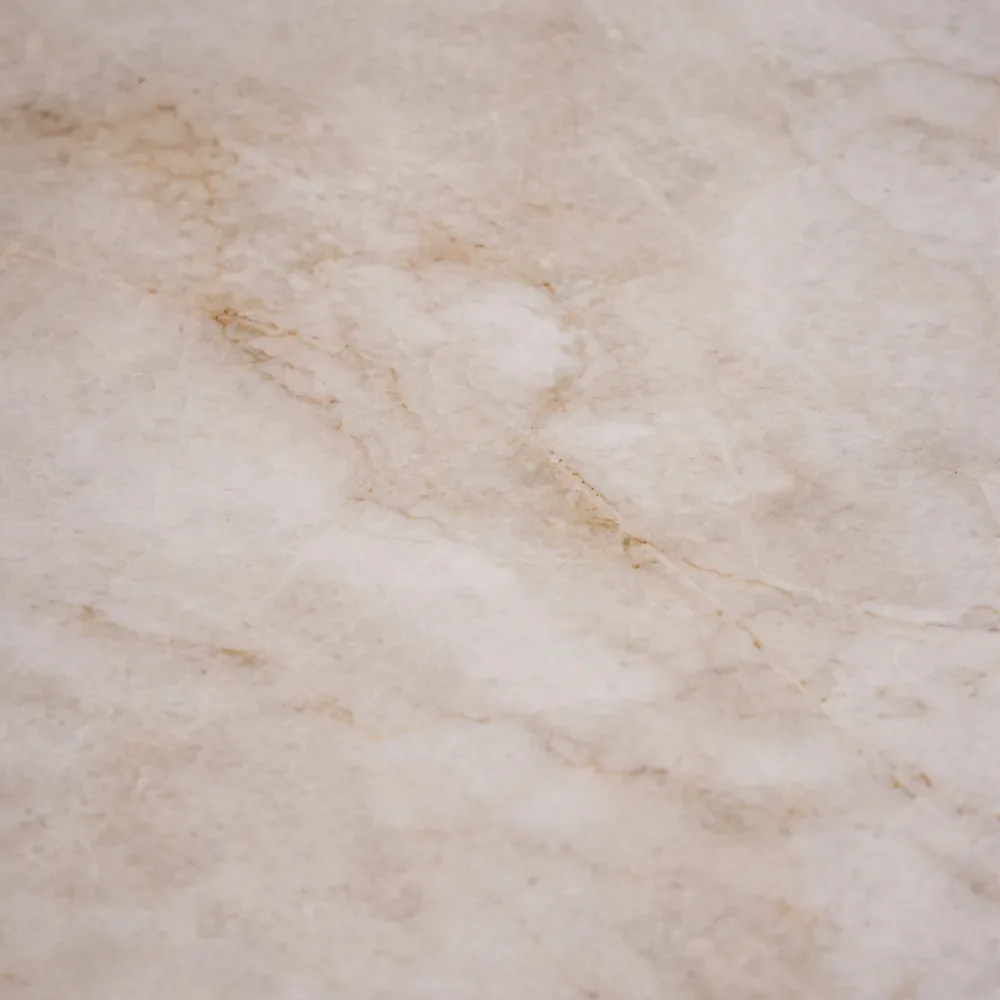 Cena spisebord 150 cm lakeret eg / beige quartzite