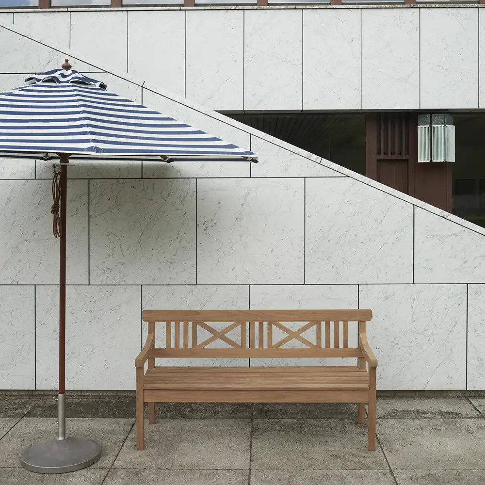 Messina Parasol Ø270 Cm Dark Blue Stripes 