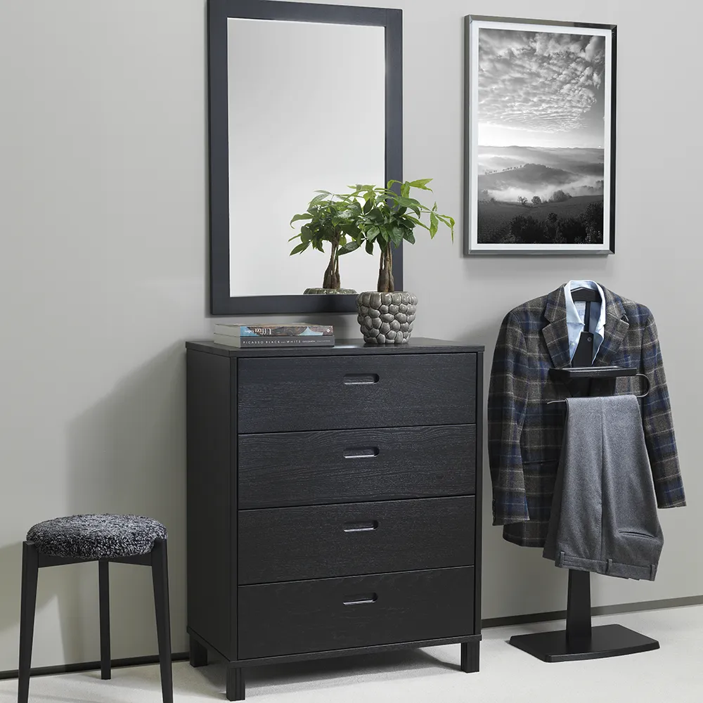 Leon Kommode Sortbejdset Ask