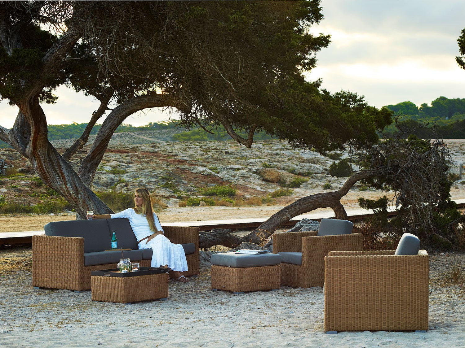 Chester Lounge sofa naturlig farvet 