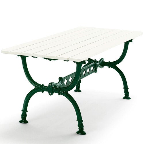 Byarum bord stativ: grøn / træ: hvidlakeret fyrretræ