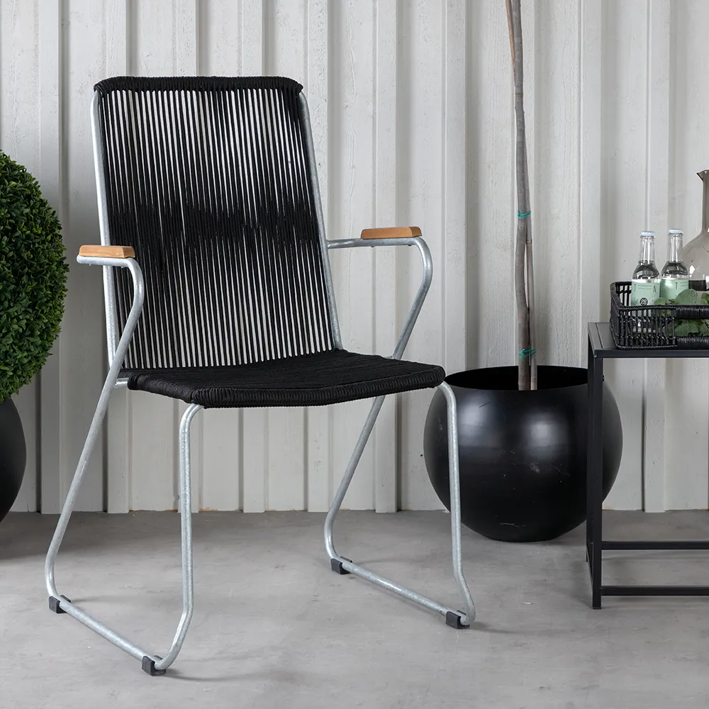 Bois spisebordsstol sort/zink 2-pak