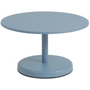 Linear Steel Sofabord Ø70 cm Pale Blue 