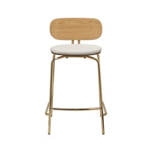 Curious Lav Barstol Eg/Messing Teddy White