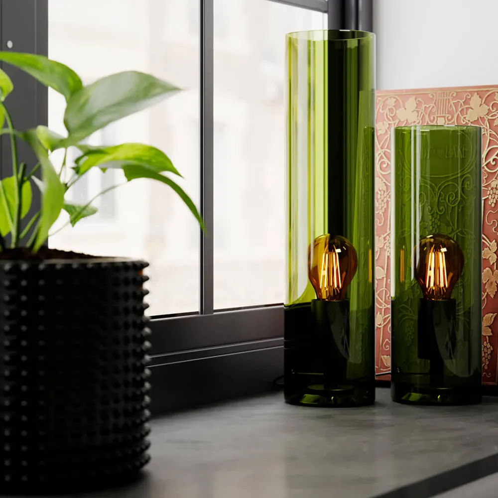 Flake bordlampe 30cm Grøn