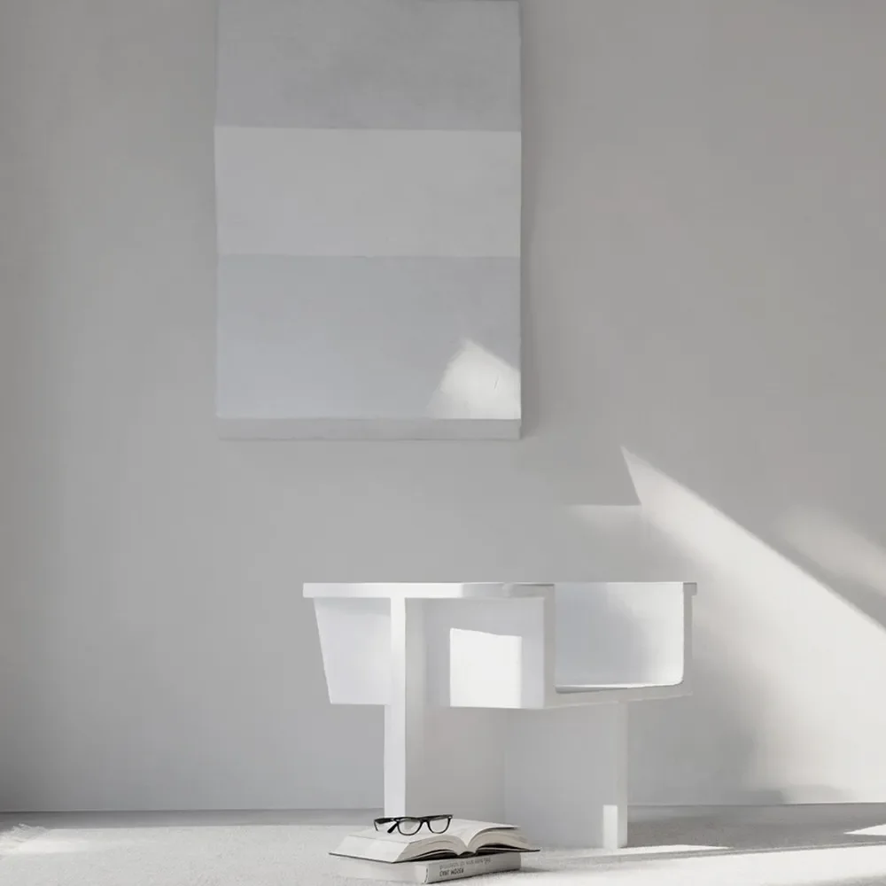 Brutus Lounge lænestol - Bone White