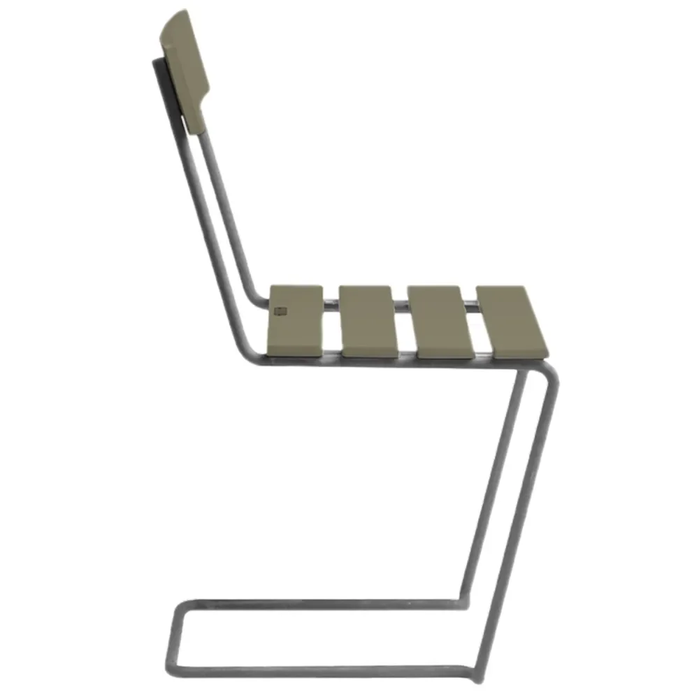 Stol 1 Grønlakeret eg / varmgalvaniseret stel