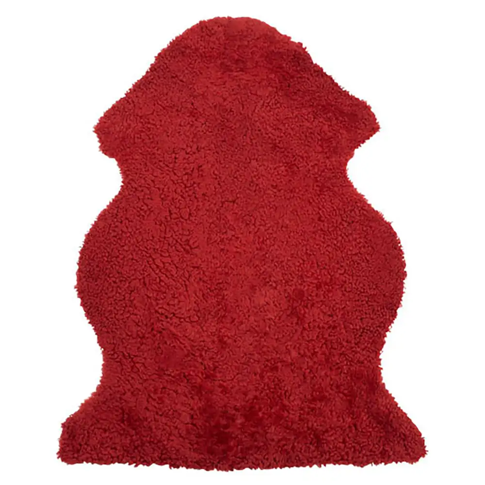 Skinnwille Curly fåreskinn 60×95 cm Red