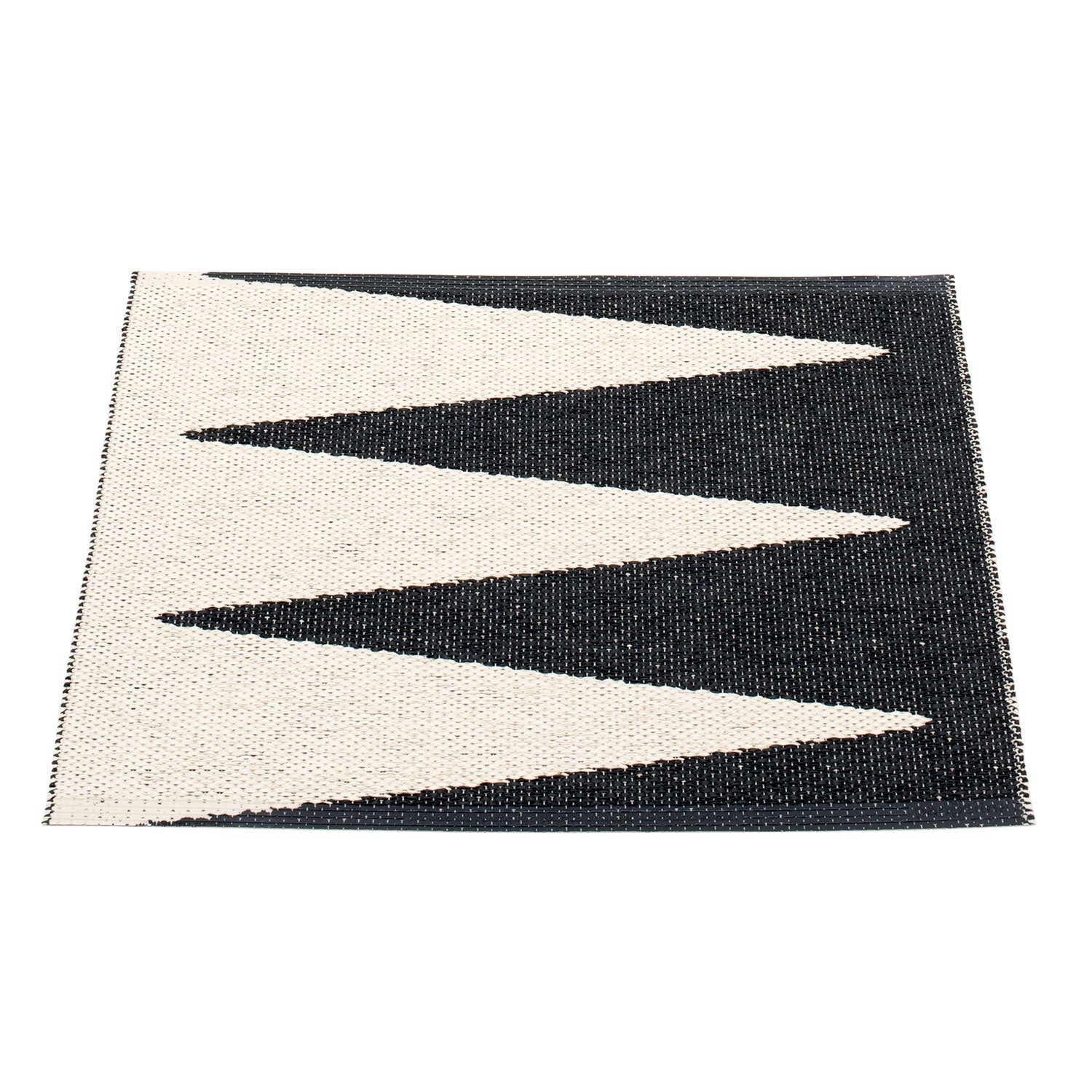 Vivi tæppe 70x60 cm black / vanilla 