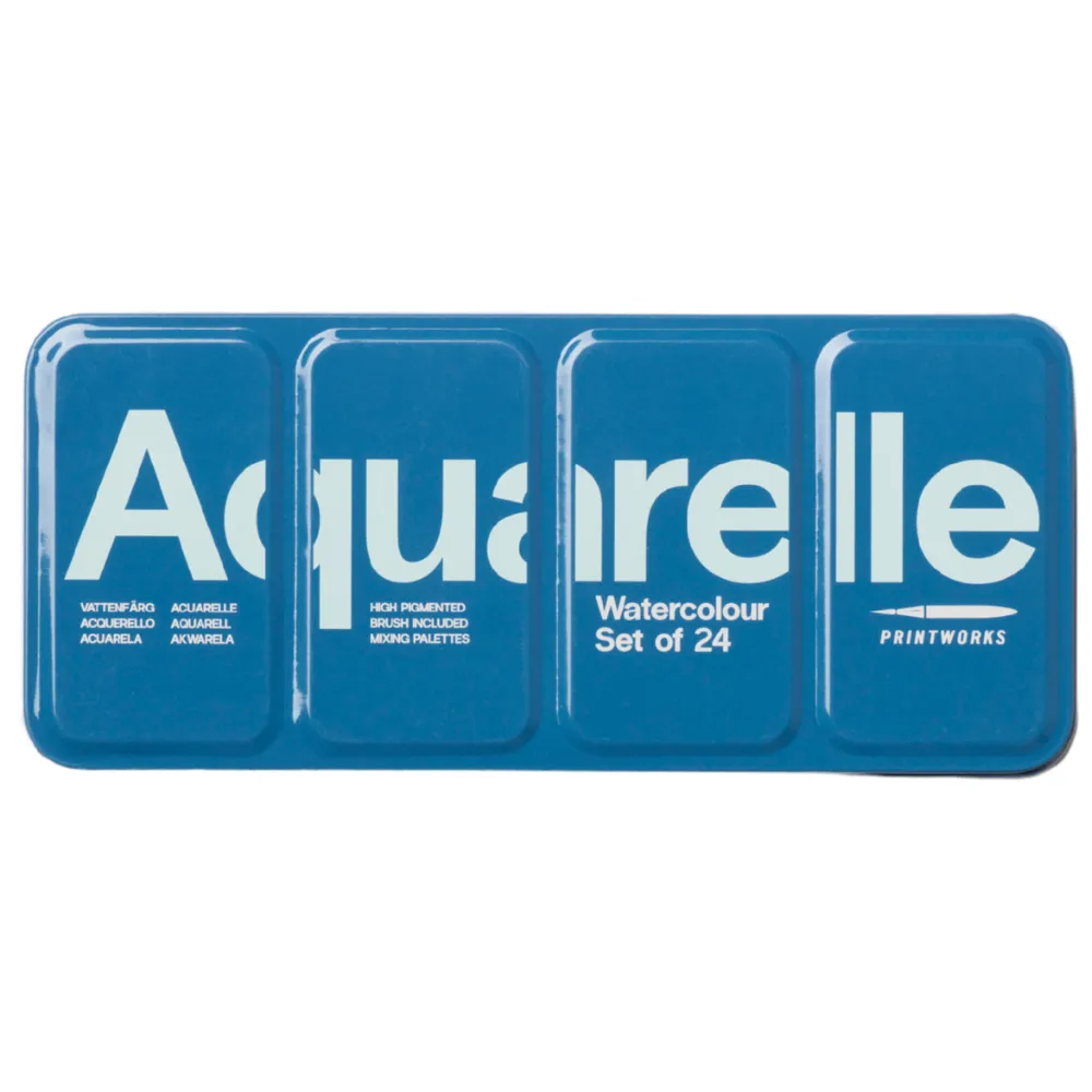 Watercolor - Aquarelle, set of 24
