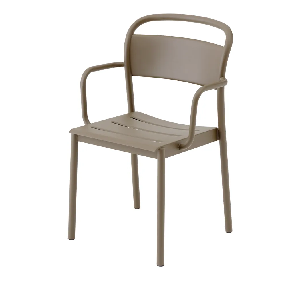 Muuto, Linear Steel Stol med armlæn Taupe