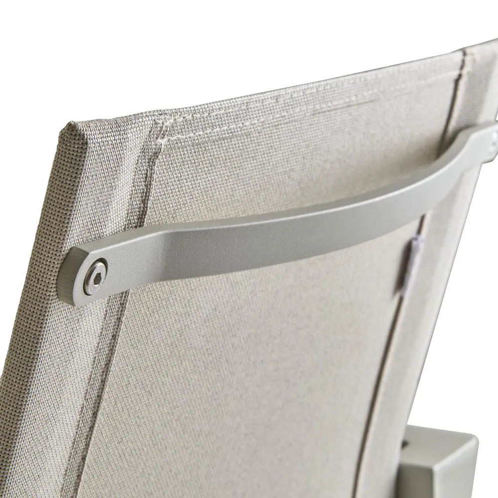 Delia Stabelstol Light Grey/Textilene