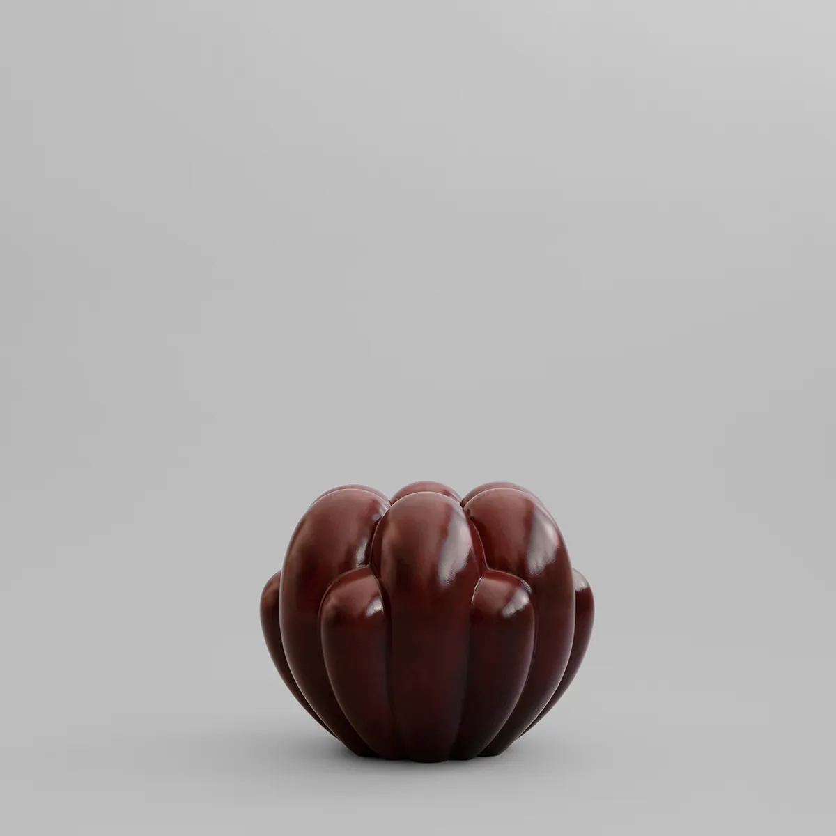 Håndlavet vase Bloom Mini Maroon H27 cm