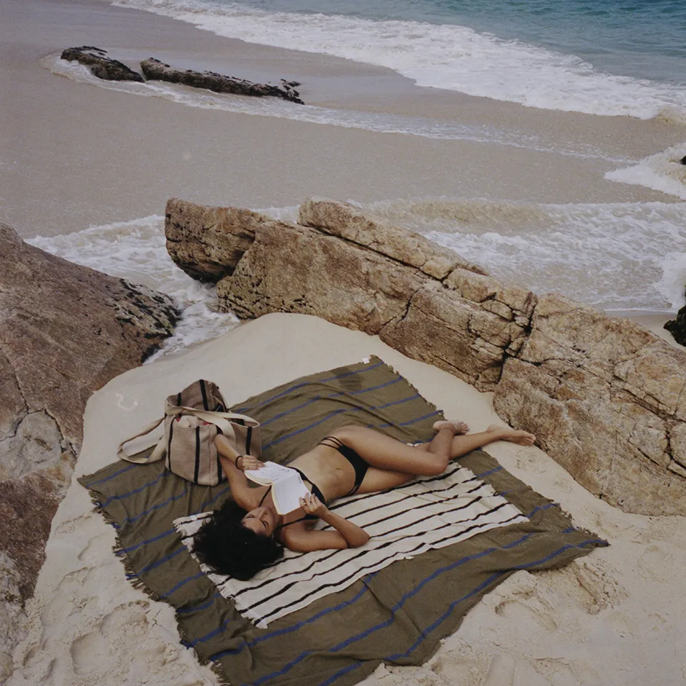 Badehåndklæde i økologisk bomuld Alee