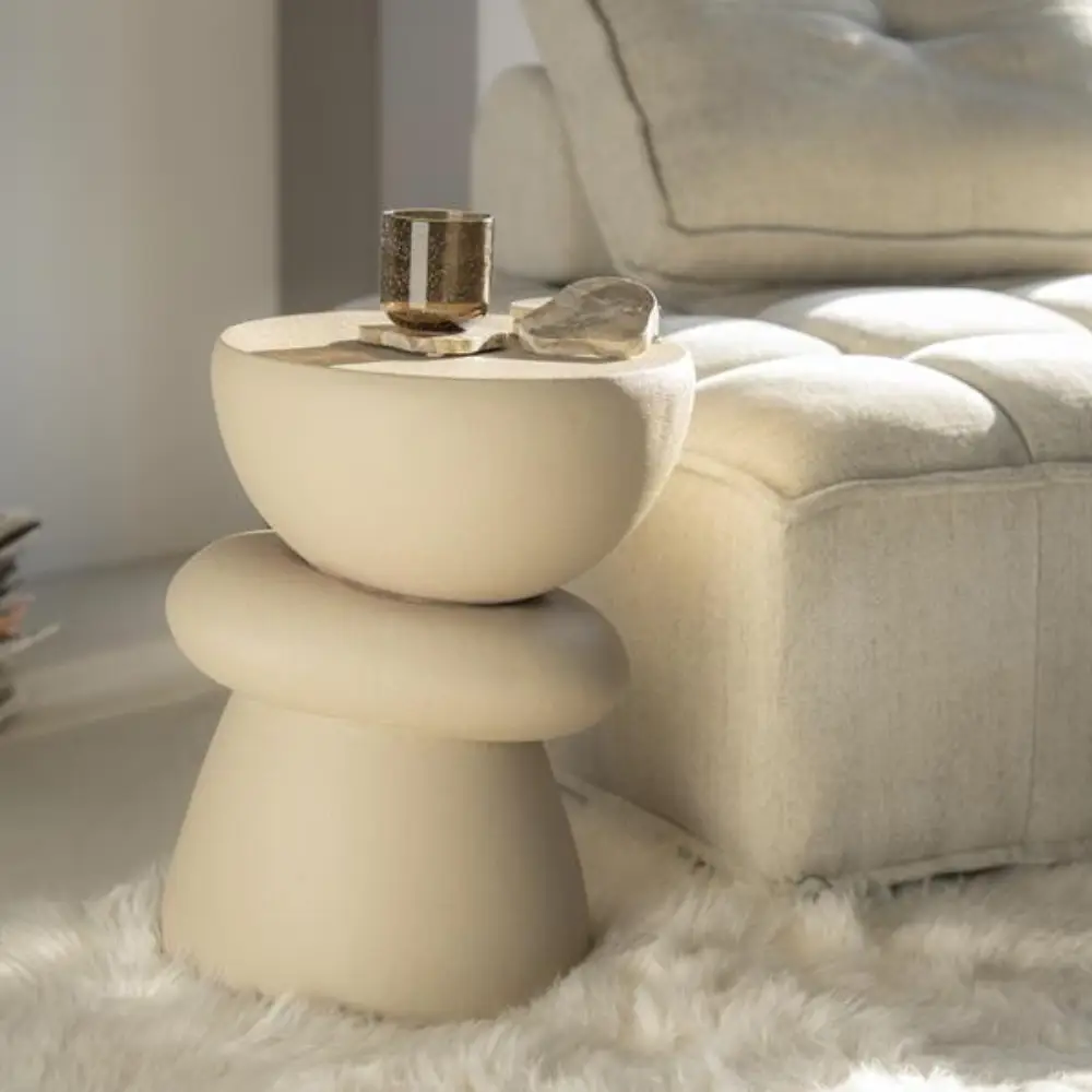 Kerun  sidebord- beige 35x35x47 cm