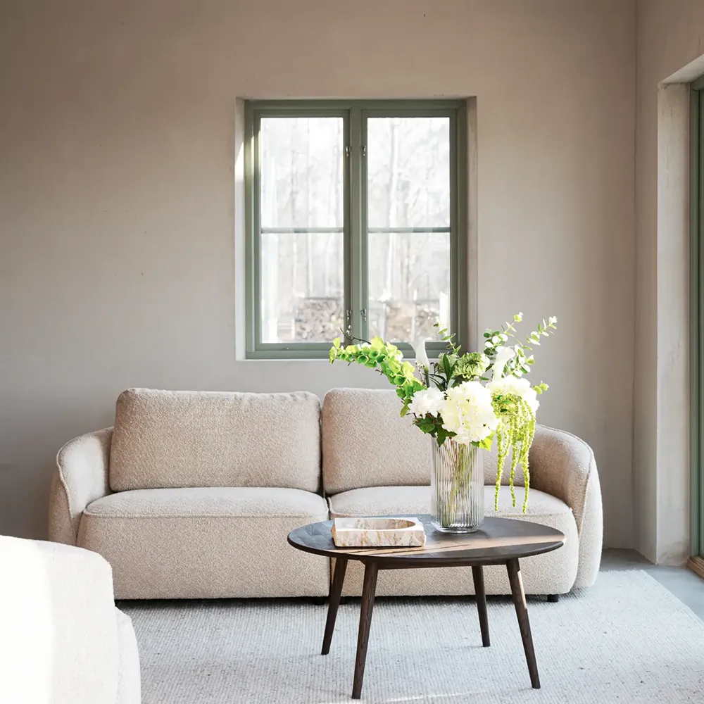 Norris sofa 3-personers stof Anna lys beige