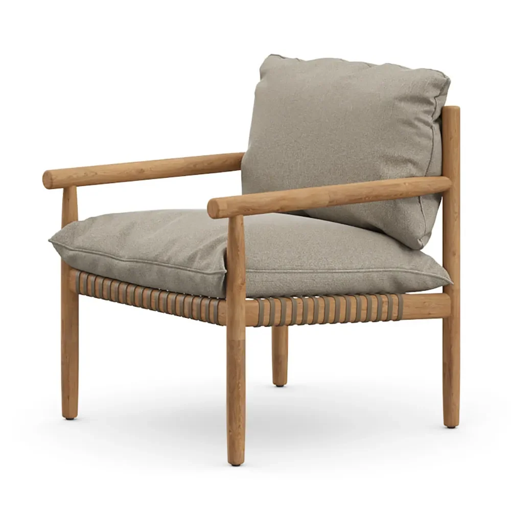 Dedon, TIBBO loungestol BQ9 teak 0205 vulcano matte 0122