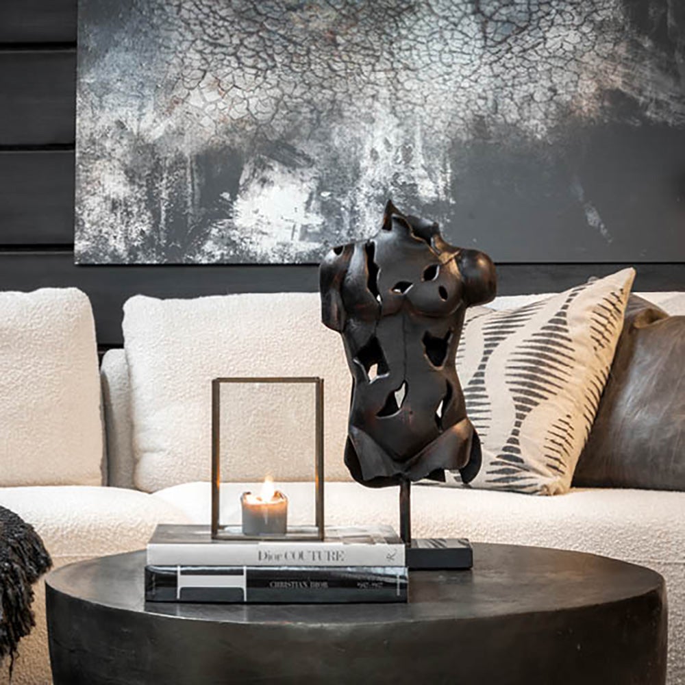 TORSO statue i metal-antik bronze