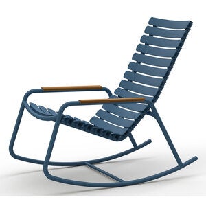 Reclips gyngestol blå aluminium bambus