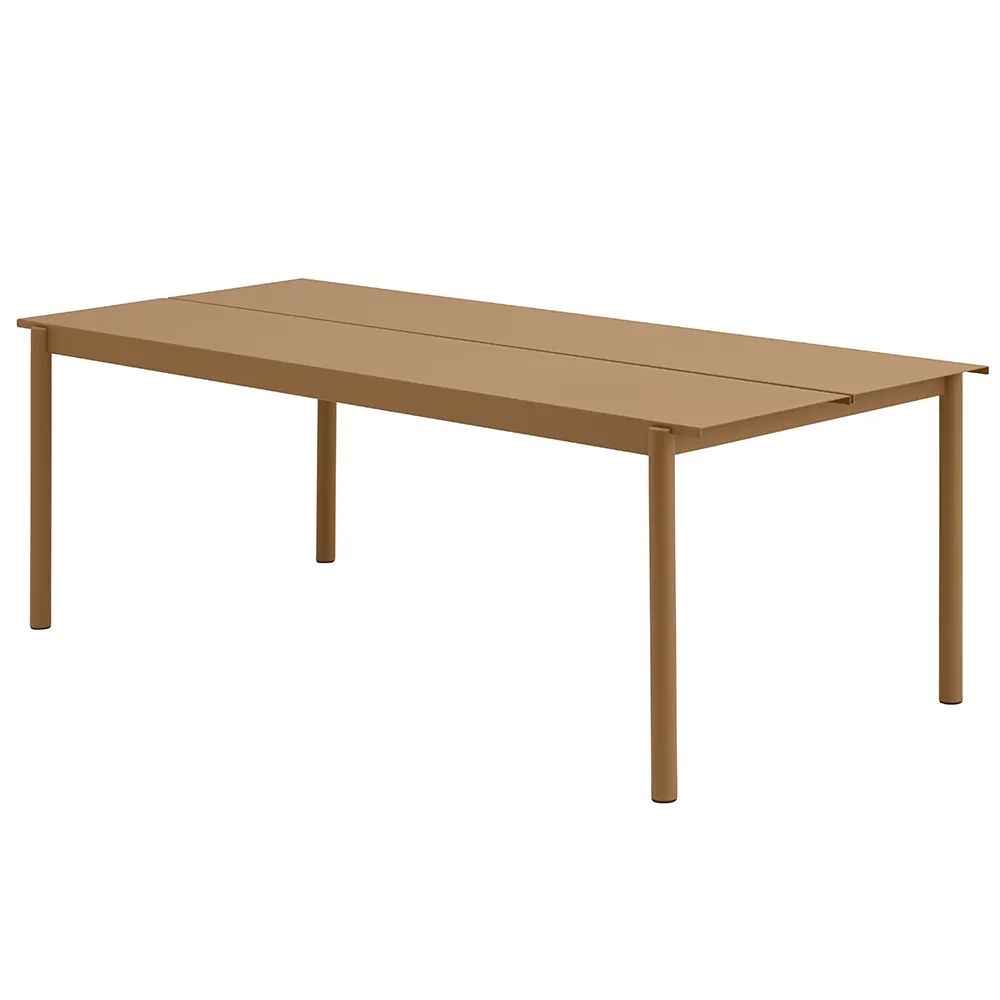 Muuto, Linear Steel Spisebord 220x90 cm Burnt Orange